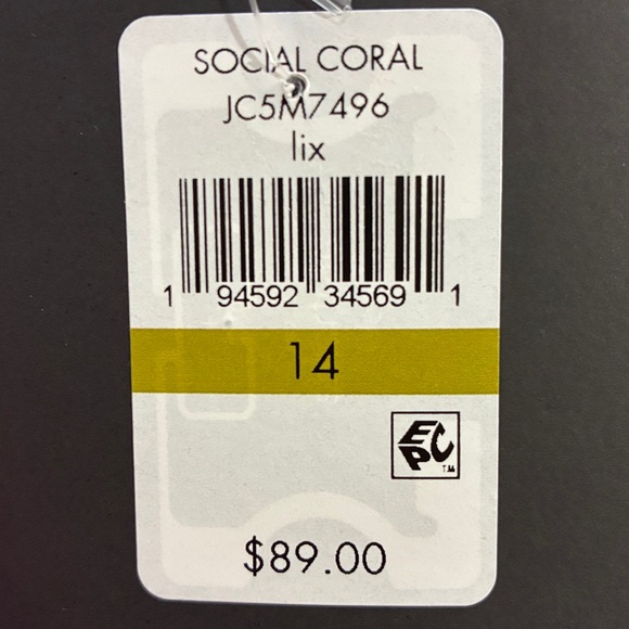 JH Evenings Floral Pink One-Shoulder Dress, sz 14 - Picture 8 of 9